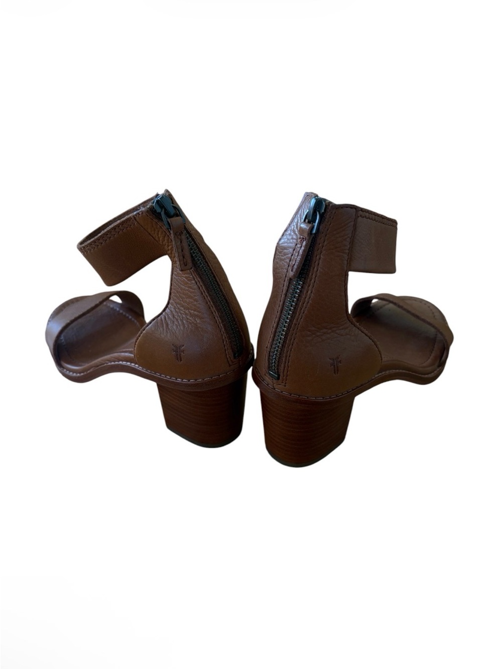 Frye Brielle Cognac Back Zip Ankle
Heel Sandals - Picture 6 of 7
